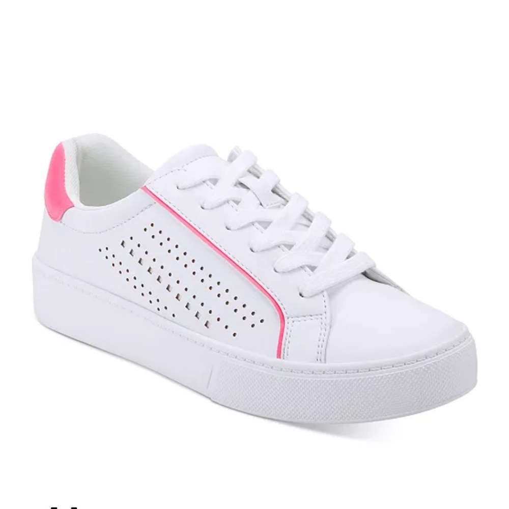 Marc Fisher Saria Sneaker in Pink and White - 6.5